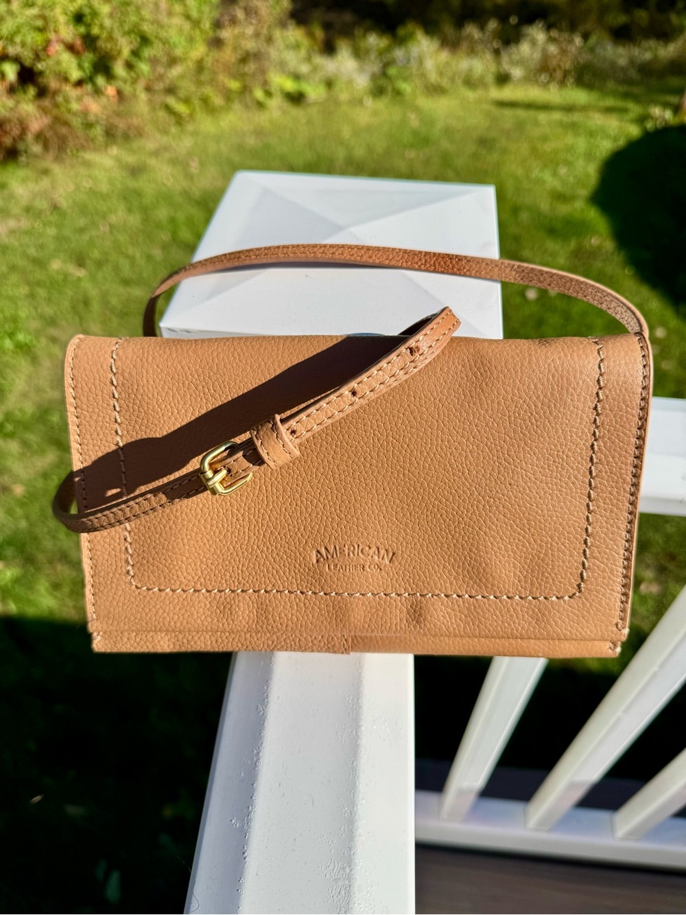 American Leather Co. Teddy Crossbody in Gorgeous Butterscotch Leather